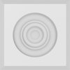 Ekena Millwork Standard Sedgwick Bullseye Rosette with Beveled Edge, 4"W x 4"H x 1/2"P ROSP040X040X050SDG03
